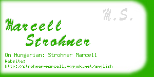 marcell strohner business card